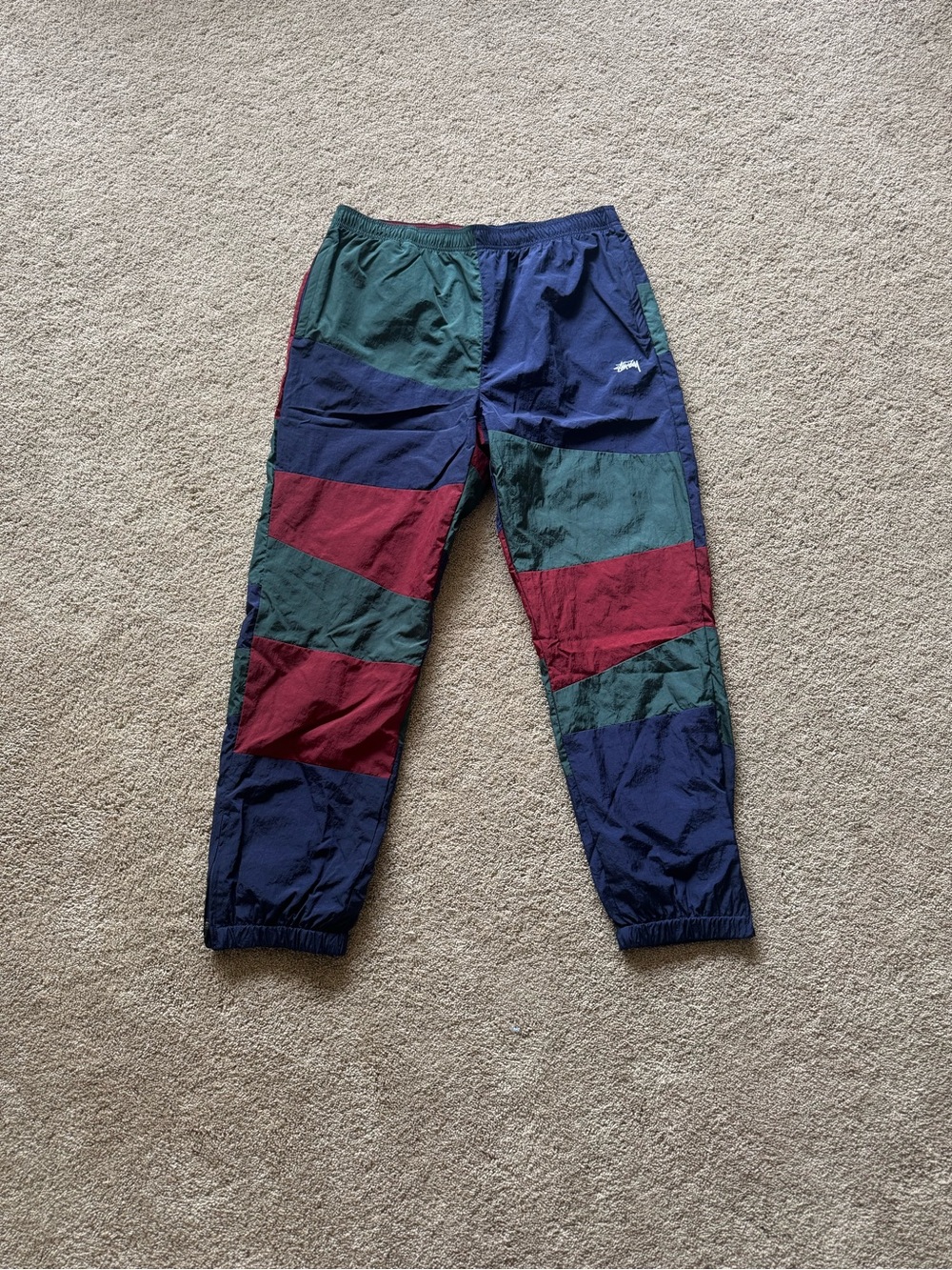 Men’s Large Stussy Nylon Panel Track Pants, Great Condition, No Flaws At All.